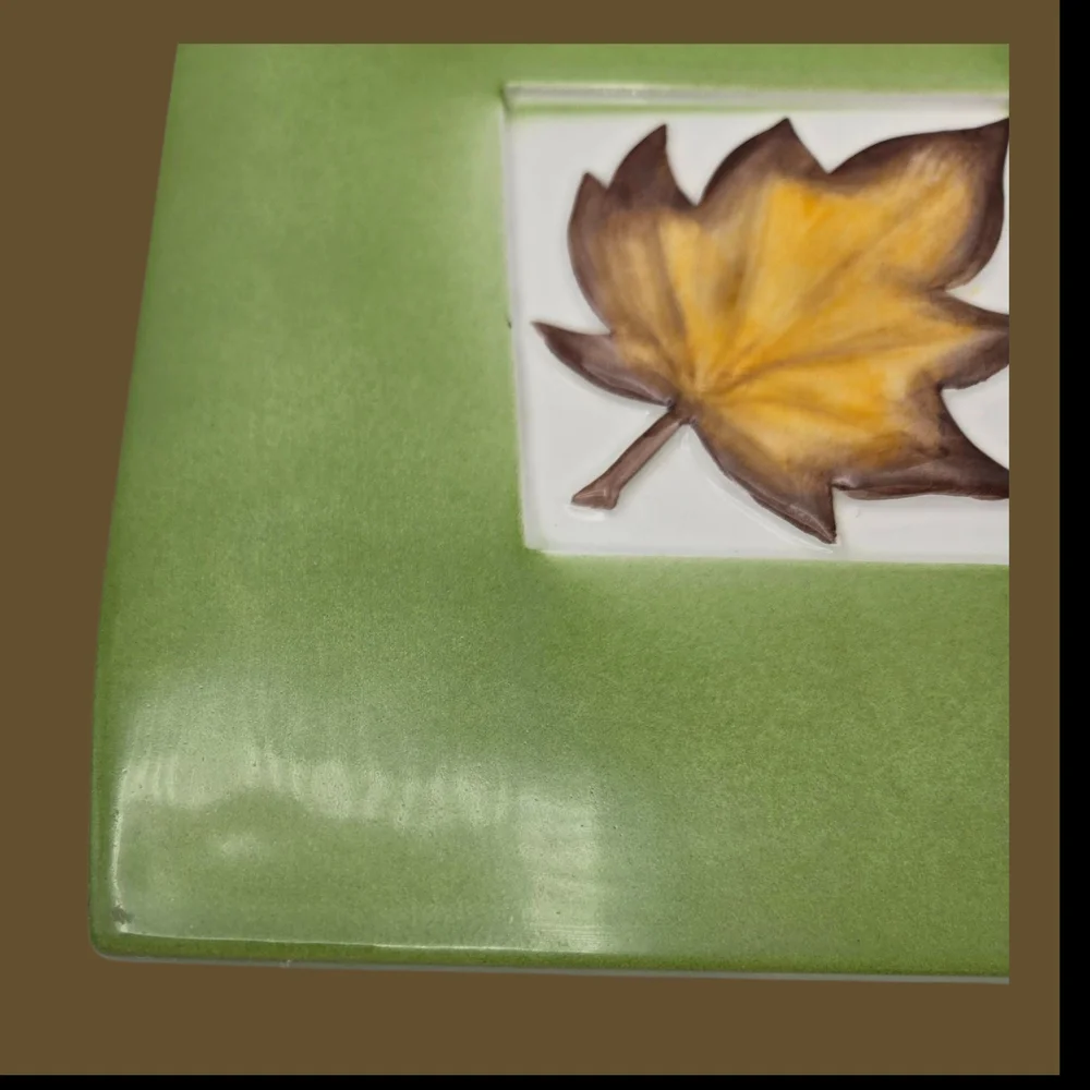 Crate & Barrell Maple Leaf Trivet Stefani Italy Fall Autumn
